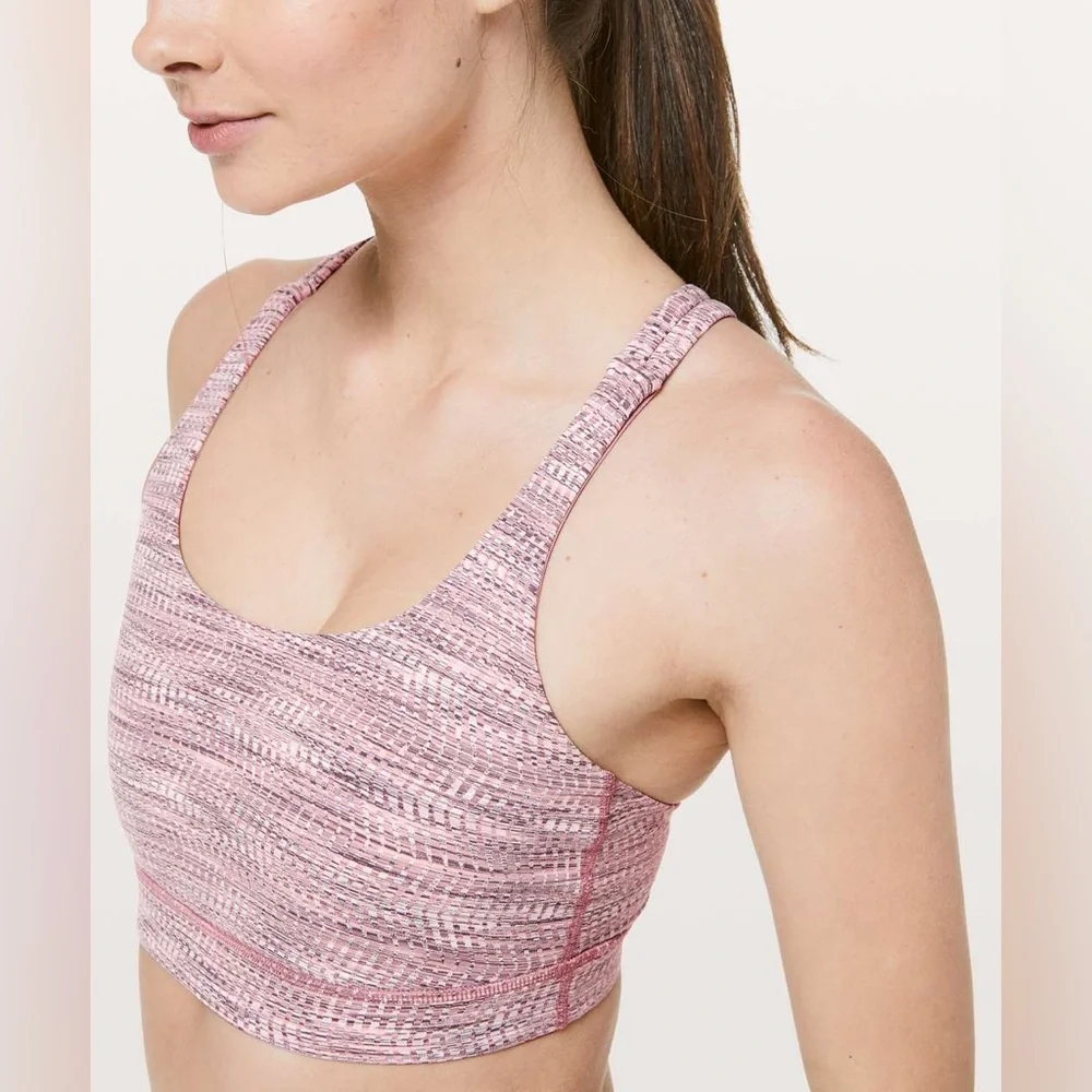 Lululemon Energy Bra Arrow Jacquard Antique Bark Copper Coil Size 4 - W2AI8S